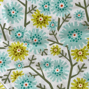 Heather Bailey Fabric by the 1/2 yard Clementine Dandybloom Aqua PWHB051 FREE SHIPPING OOP image 1