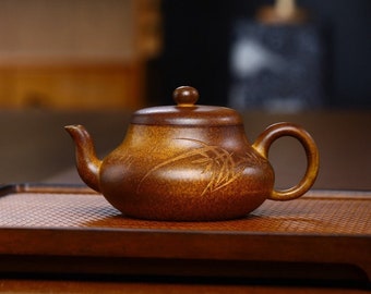 Yixing Zisha Teapot [Junde Pot] 180ml | Full Handmade | Chinese Purple Clay Teapot | Gongfu Teapot