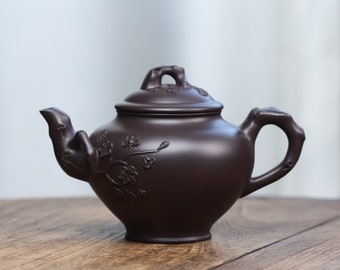 Yixing Zisha Teapot [Mei Bao Chun Pot] 370ml | Full Handmade | Chinese Purple Clay Teapot | Gongfu Teapot