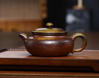 Full Handmade Yixing Zisha Teapot [Fanggu Pot] 230ml (Gift Box Included) [YIQIN TEAWARE]