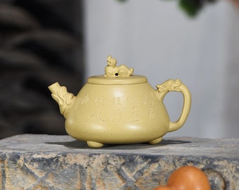 Yixing Zisha Teapot [Long Piao Pot] 240ml | Full Handmade | Chinese Purple Clay Teapot | Gongfu Teapot