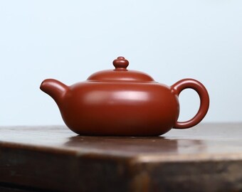 Yixing Zisha Teapot [Bian Yuan Zhu Pot] 230ml | Full Handmade | Chinese Purple Clay Teapot | Gongfu Teapot