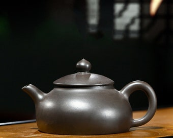 Yixing Zisha Teapot [Han Bian 汉扁] (Gift Box/Certificate Included) [YIQIN TEAWARE]