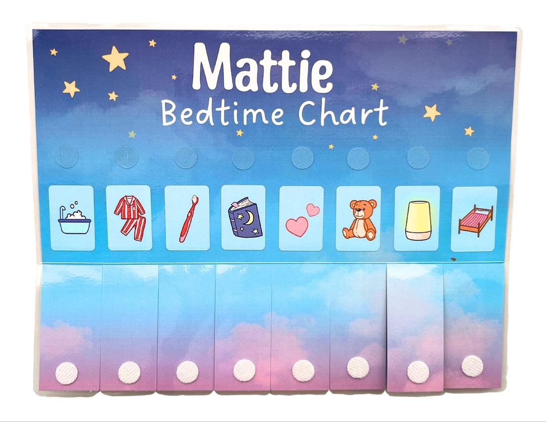 Bedtime Flip Chart - Create Custom Routine With Stickers - Etsy