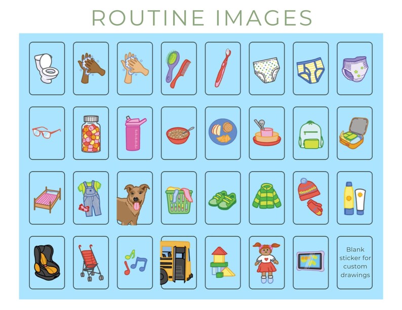 Morning Chart - Create Custom Routine With Stickers - Etsy