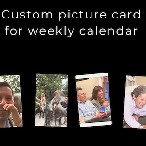 Custom Photo Card for Kid's Weekly Calendar Flip Chart