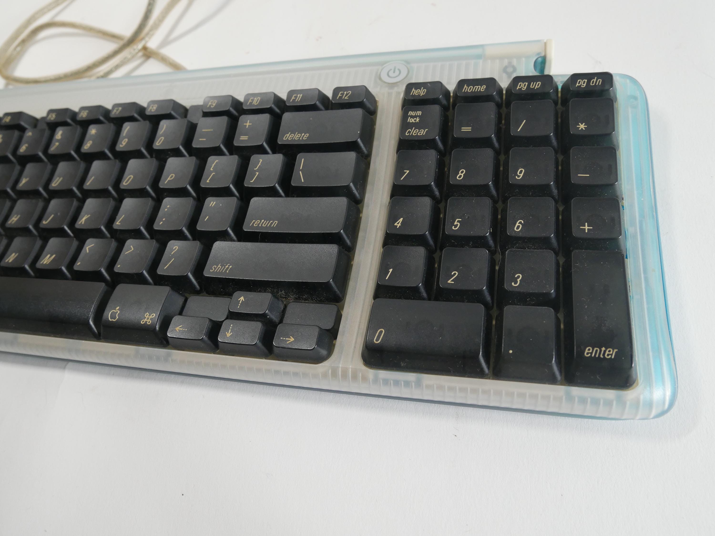 Vintage Apple USB Keyboard Blue Imac Power Mac M2452 Tested Works