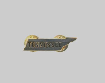 Złota przypinka do klapy w kształcie vintage Tennessee State