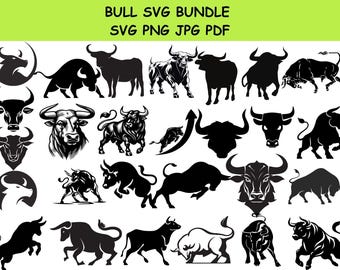 Bull SVG, Bull Svg Bundle, Angry Bull Face Svg, Bull Head Svg,Cow Skull Desert Western, Farm Animal Svg, Angry Bull svg