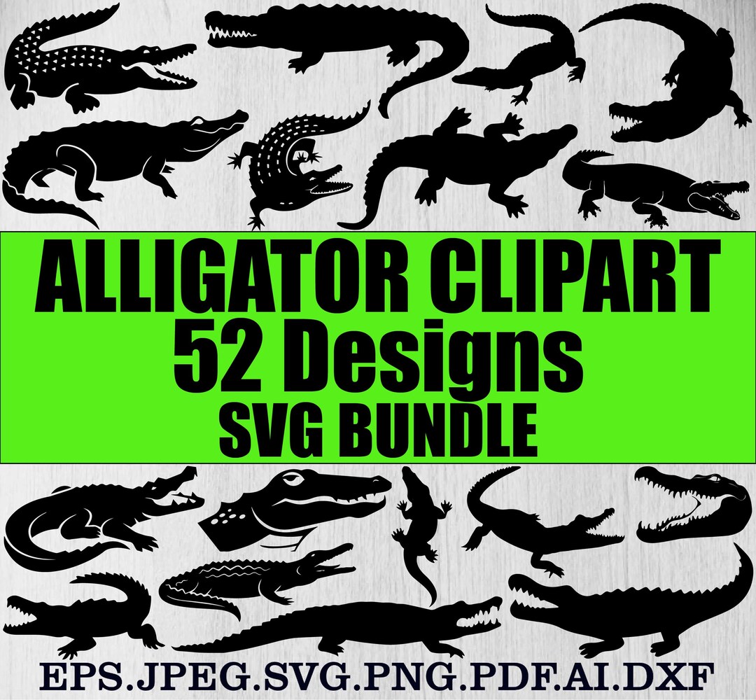 Alligator Svg Bundle, Alligator Clipart, Alligator Cut Files for Circut ...