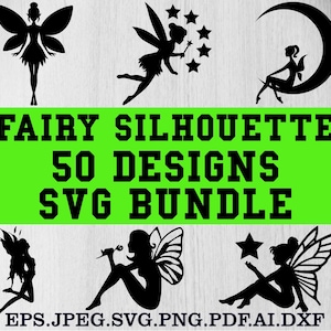 Fairy Svg Bundle, Fairy Png Bundle, Fairy Silhouette,  Fairy Cartoon Svg,  Fairy Cut Files For Circut,  Fairy Clipart,  Fairy Vector Files