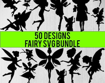 Feen-Svg-Bundle, Fee-Png-Bundle, Fee-Silhouette, Fee-Karikatur-Svg, Fee-Schnittdateien für den Circut, Fee-Clipart, Fee-Vektorgrafiken