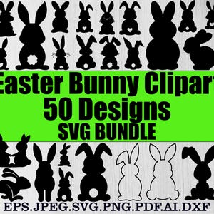 Easter Bunny Shape Svg Bundle, Bunny Svg, Rabbit Svg, Bunny Shape Clipart, Easter Bunny Cut File For Circut, Bunny Silhouette, Bunny Svg,Png