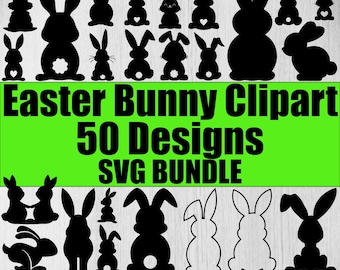 Easter Bunny Shape Svg Bundle, Bunny Svg, Rabbit Svg, Bunny Shape Clipart, Easter Bunny Cut File For Circut, Bunny Silhouette, Bunny Svg,Png