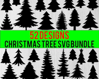 Christmas Tree Svg Bundle, Christmas Tree Clipart, Christmas Svg Bundle, Christmas Tree Cut Files For Circut, Christmas Tree Silhouette, Png