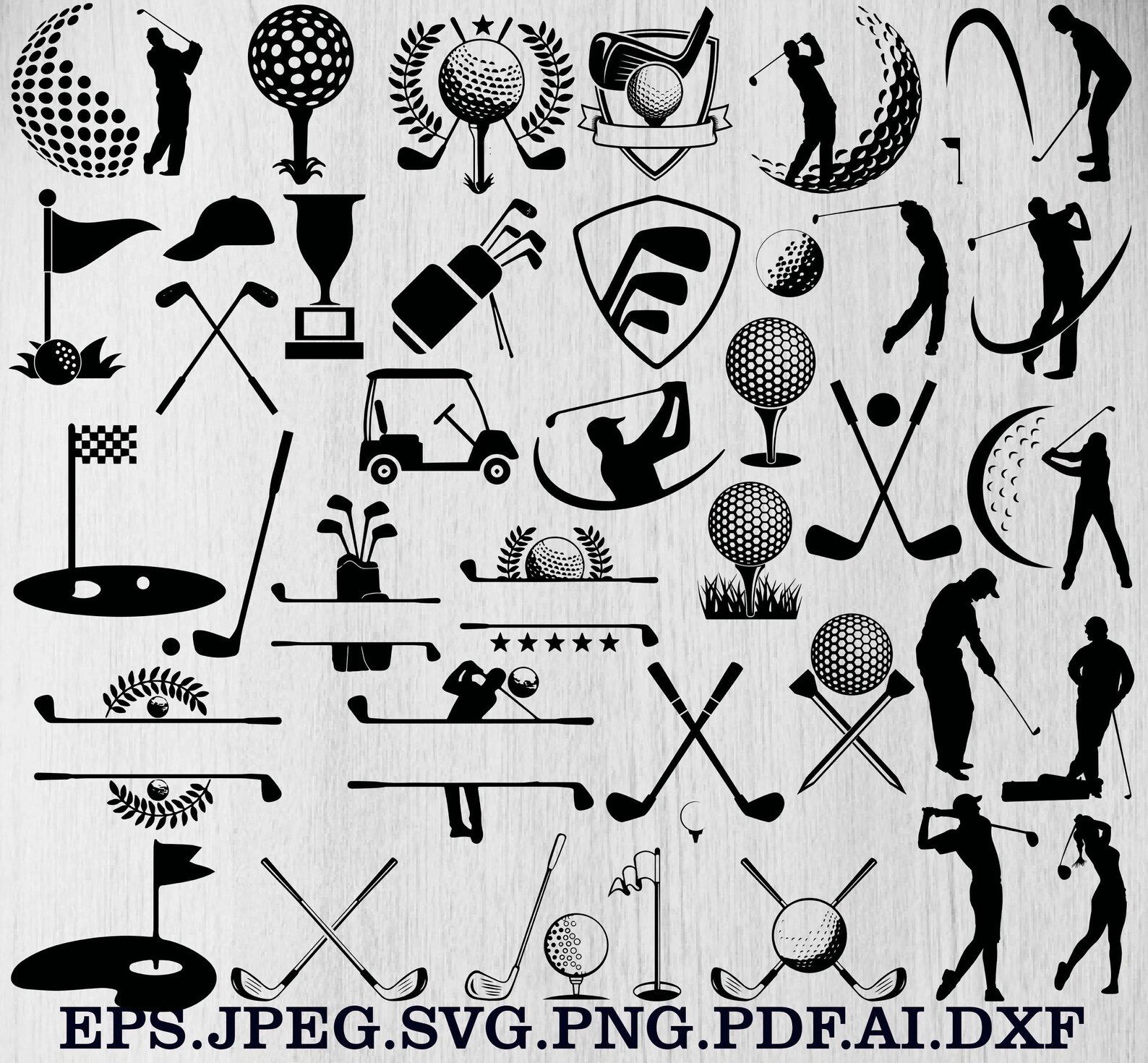Golf Svg Bundle, Golf Clipart, Golf Split Monogram Svg, Golf Name Frame ...
