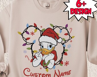 Mickey and Minnie Christmas Sweatshirt, Donald and Daisy Duck Xmas Sweatshirt, Goofy and Pluto Xmas Sweatshirt, Christmas Family Trip Shirts
