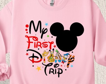 My First Disney Trip Sweatshirt, Disney Trip Shirt, First Disney Trip T-Shirts, Disney Family Matching  Sweatshirts, Disney Vacation Shirt