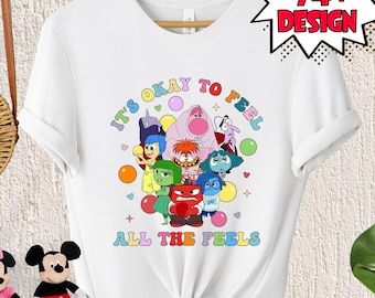Inside Out It's Okay To Feel All The Feels Shirt, Be Who You Are Shirt, Inside Out 2 Today I Feel Sweatshirt, Mental Health Shirt,Inside Out