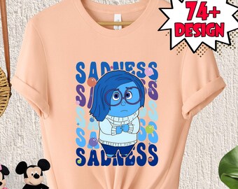 Inside Out Sadness Shirt, Inside Out Characters Sweatshirts, Inside Out Group Matching Tee, Inside Out 2, Inside Out Family Party Sweatshirt