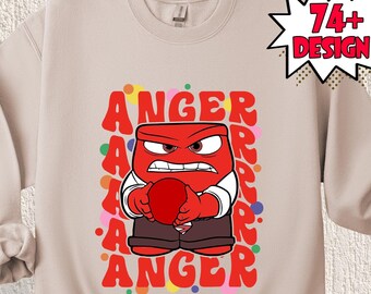 Inside Out Sweatshirt, Inside Out Characters Shirts, Disney Pixar Shirt, Anger Disgust Envy Sadness Joy Anxiety, Inside Out Family Party Tee