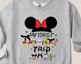 My First Disney Trip 2024 Sweatshirt, Disney Trip Shirt, My First Disney Trip T-Shirt, Disney Family Matching  Shirts, Disney Vacation Shirt
