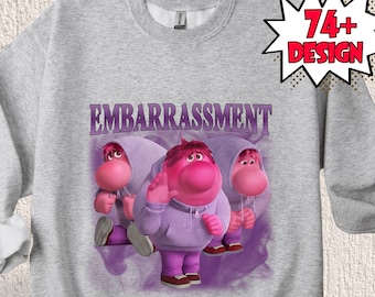 Disney Inside Out Sweatshirt, Inside Out Characters Shirts, Inside Out 2 Family Party, Embarrassment Anxiety Ennui Envy Joy, Inside Out Tee