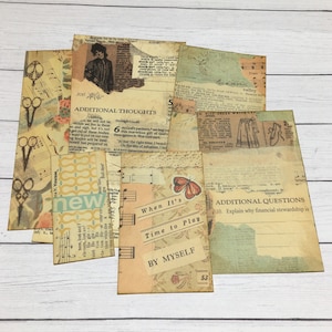 Printable Vintage Ephemera: Junk Journal Cards & Tags (PDF)