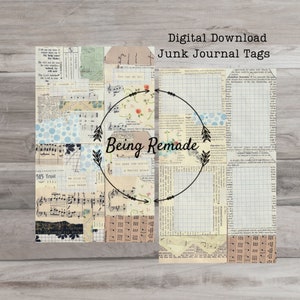Mixed Media Collage Ephemera: Junk Journal DIY Supplies (Digital Download)