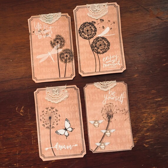 Schmetterling Und Löwenzahn Stickkarten-Set – Inkl. Garn, Nadel, Stoff & Anleitung, 10,2 X 15,2 Cm