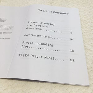 Prayer Journal, FAITH, Prayer Model, Journal, Bible Study Aid, Prayer Journaling Instruction Booklet, Prayer Plan, Christian Prayer Journal image 2