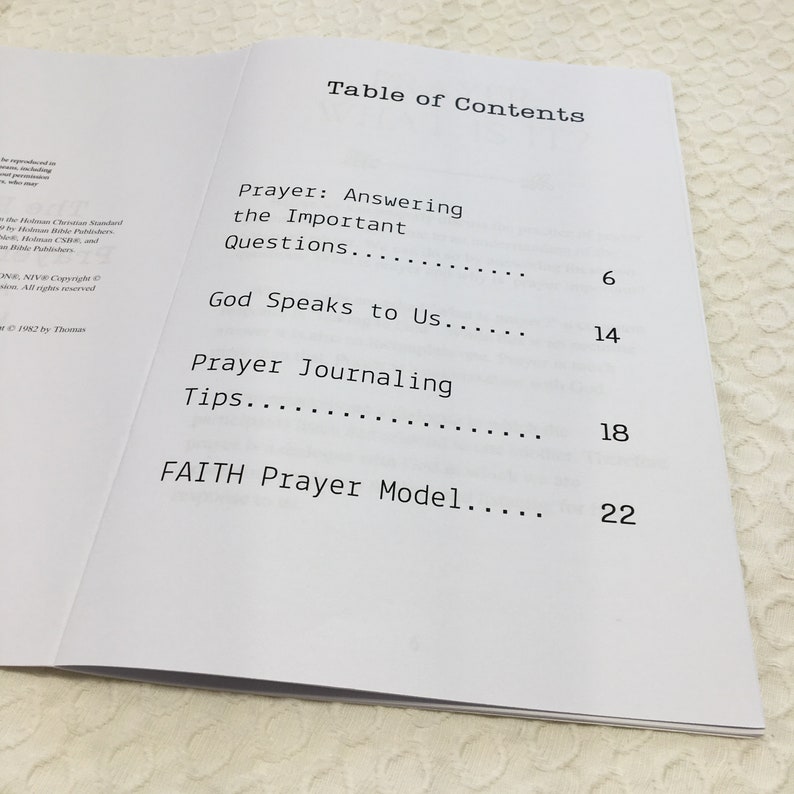 Prayer Journal, FAITH, Prayer Model, Journal, Bible Study Aid, Prayer Journaling Instruction Booklet, Prayer Plan, Christian Prayer Journal image 2
