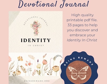 Identity In Christ Devotional Journal: Christian Bible Study (PDF Download)