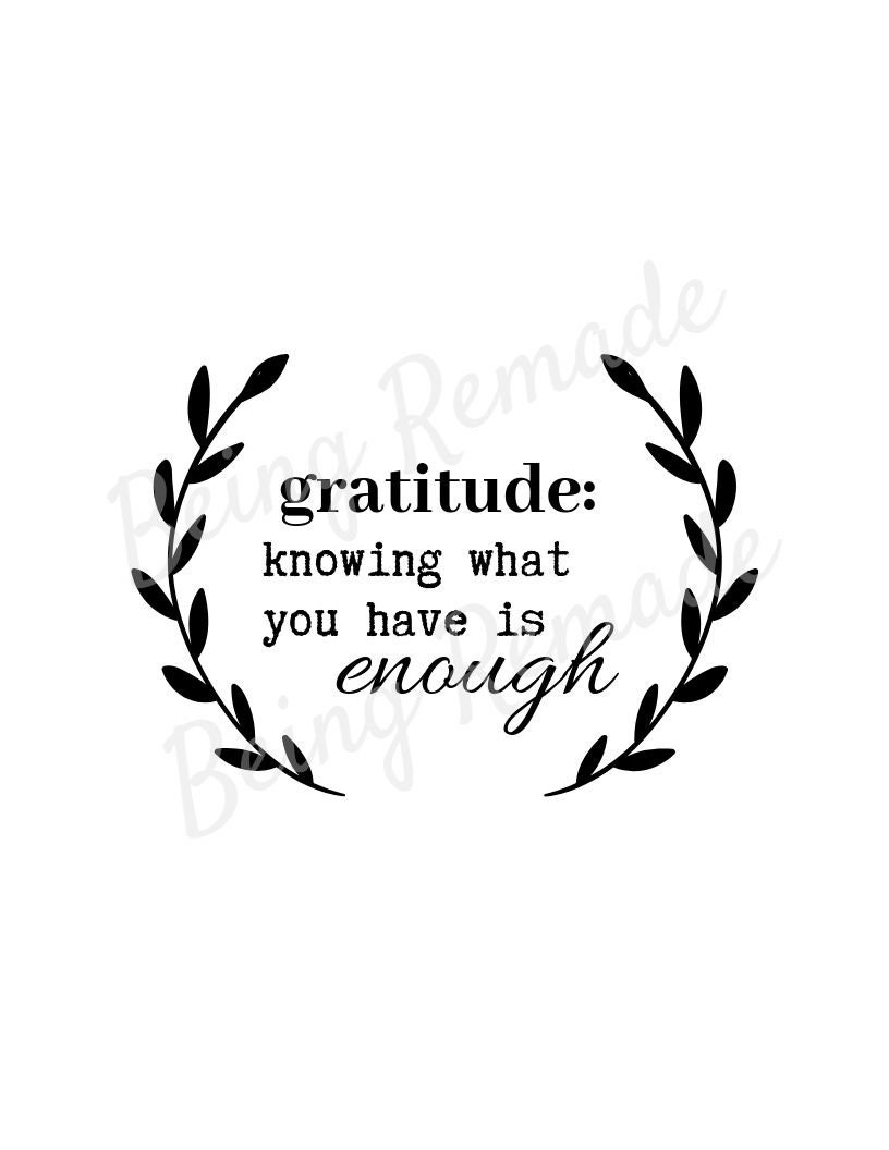Printable Wall Art Gratitude Word Art Art Print Quote Art Etsy Canada