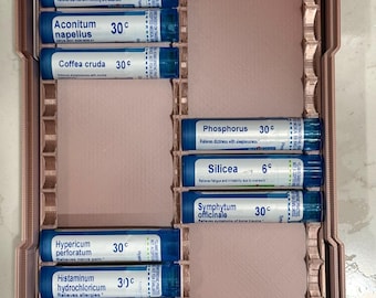 Homeopathic Remedy Organizer: Stackable Tray, Holds 20 Tubes