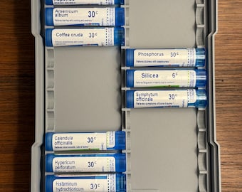 Homeopathic Remedy Organizer: Stackable Apothecary Tray, Holds 20 Tubes