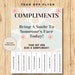 Compliments Printable, Random Acts of Kindness Tear off Flyer, Bulletin ...