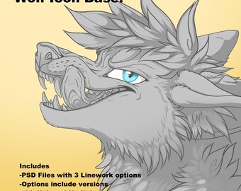 Wolf Icon Base! - Color Yourself! - "Sinister Lip Lick"