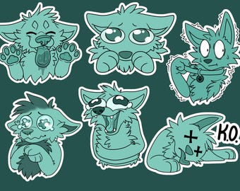 Digital Canine Furry Emote/Sticker Bases! - (Pack 1)