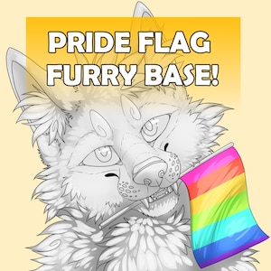 FURRY PRIDE FLAG - Canine Coloring Base