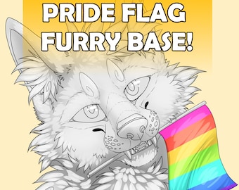 FURRY PRIDE FLAG - Canine Coloring Base