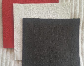 Tovaglioli di carta da pranzo goffrati NUMBERS 6,5" x 6,5" set da 25