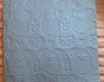 Goffrati: tovaglioli da cocktail per baby shower Onsie 5" x 5" (set da 25)