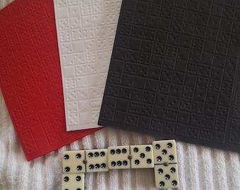 Tovaglioli di carta da pranzo goffrati DOMINOS 6,5" x 6,5" set da 25