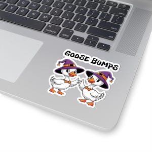 Funny Goose Bump Stickers, Cute Kiss-Cut Sticker Set for Kids, Adorable Animal Sticker Pack, Waterproof Vinyl Stickers, Laptop Decals