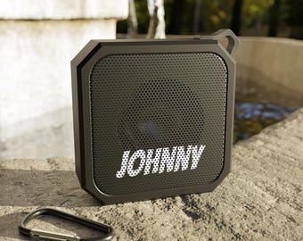 Custom Name Bluetooth Speaker | Portable Outdoor Speaker, Personalized Birthday or Groomsmen Gift, Graduation Gift