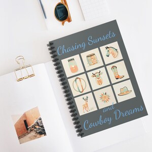 Western Aesthetic Journal, Cowgirl Notebook, Sunset Chaser Diary, Cowboy Dreams Planner, Horse Lover Gift, Rodeo Stationery