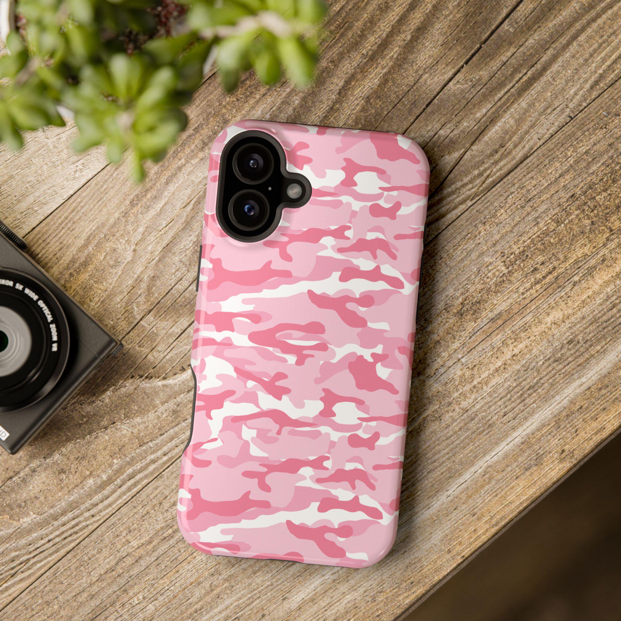 Old Marsh Pink Camo Tough Magnetic iPhone 17, 16, 15, 14 Cover