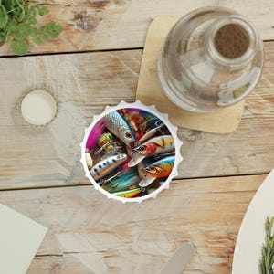 Fishing Lure Bottle Opener: Vibrant Magnet Beer Opener