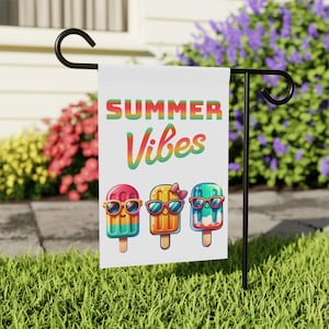 Summer Vibes Popsicle Garden Flag: Beach House Decor
